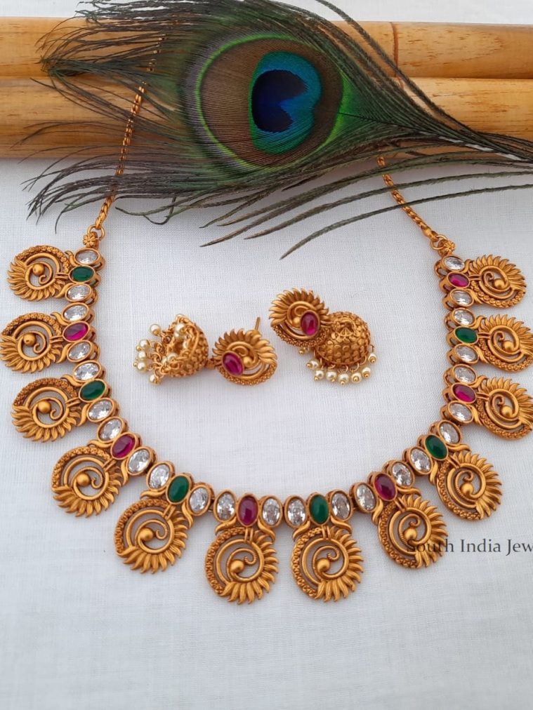 Trendy Peacock Design Necklace