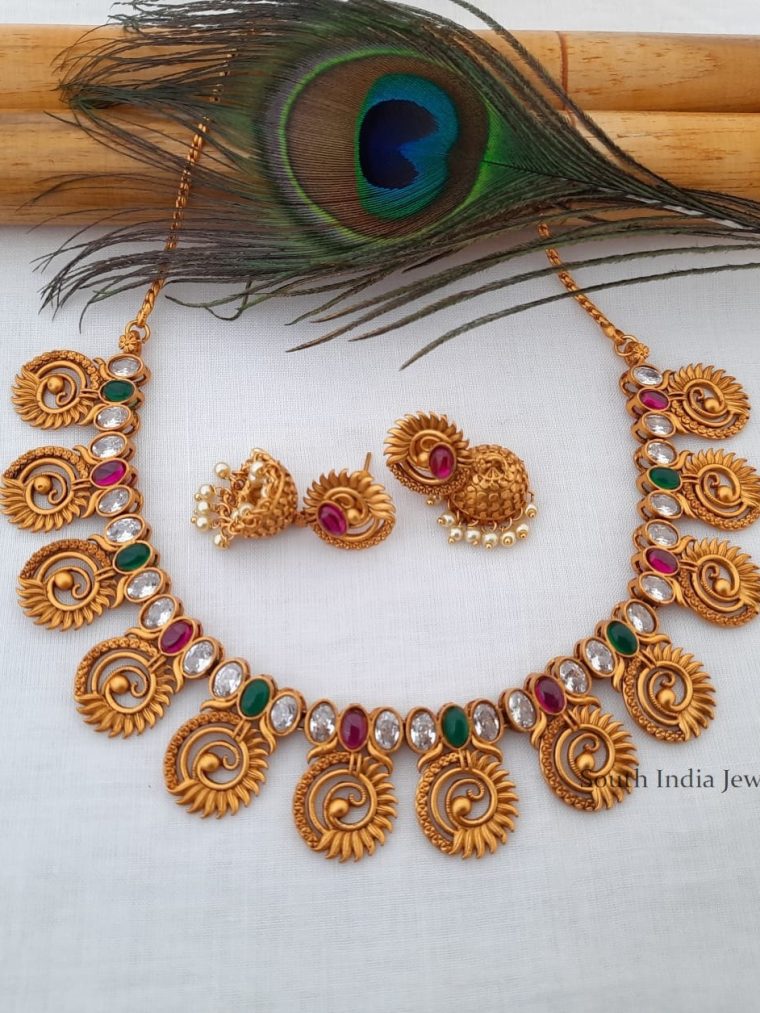 Trendy Peacock Design Necklace