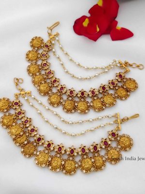 Trendy Ruby & White Stone Lakshmi Mattal