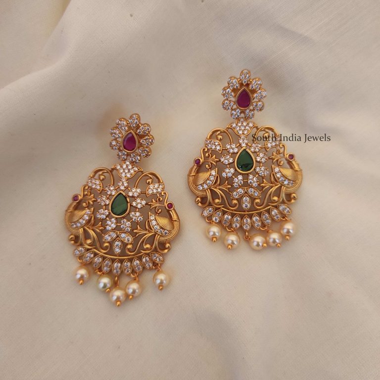 Unique Chandbali Design Earrings - South India Jewels