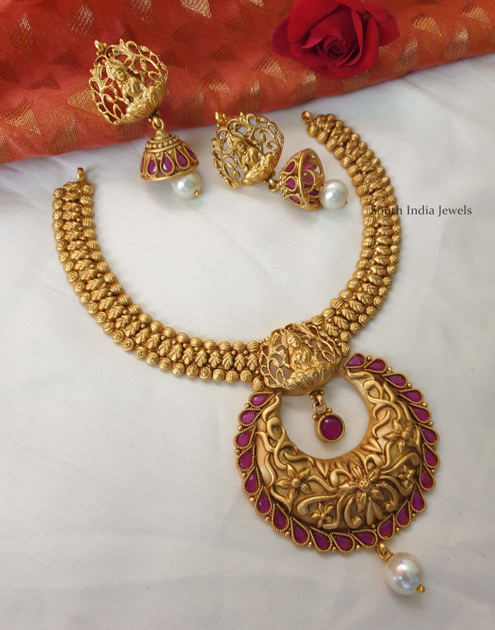 Amazing Lakshmi Necklace - South India Jewels