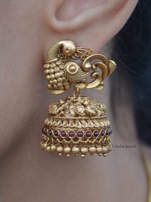 Antique Bridal Peacock Jhumka (2)