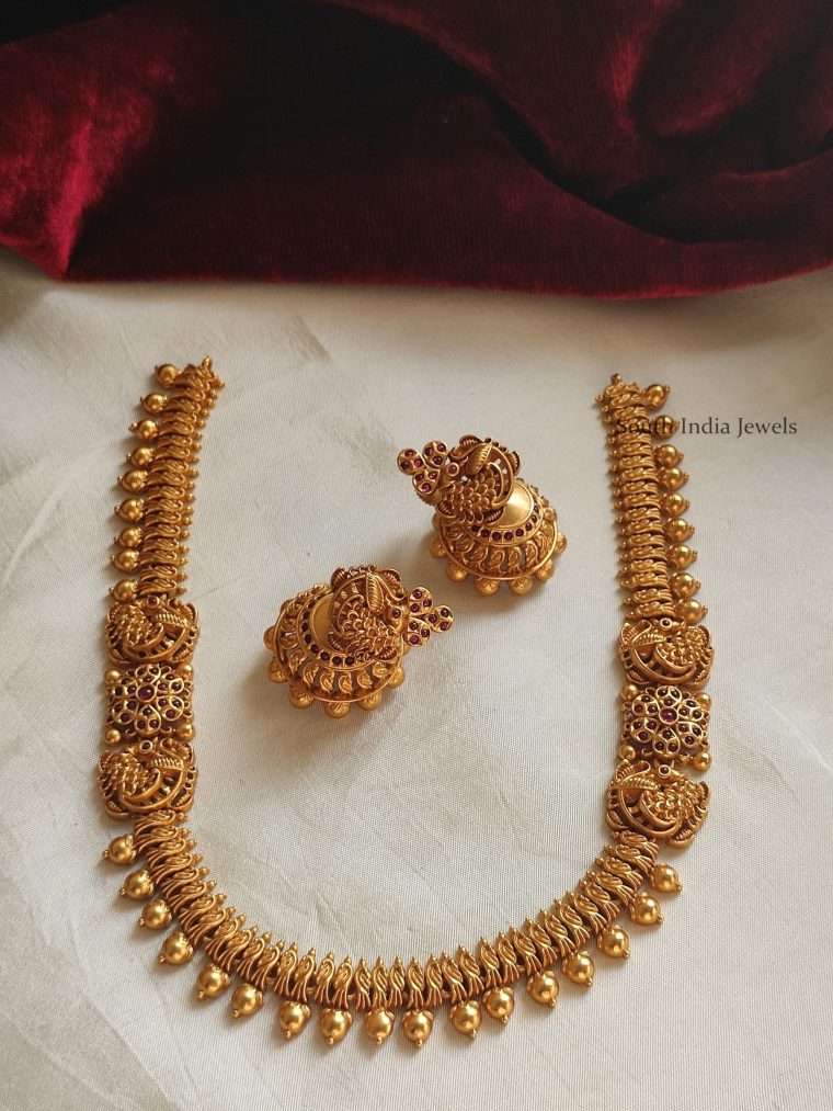 Antique Peacock Design Necklace