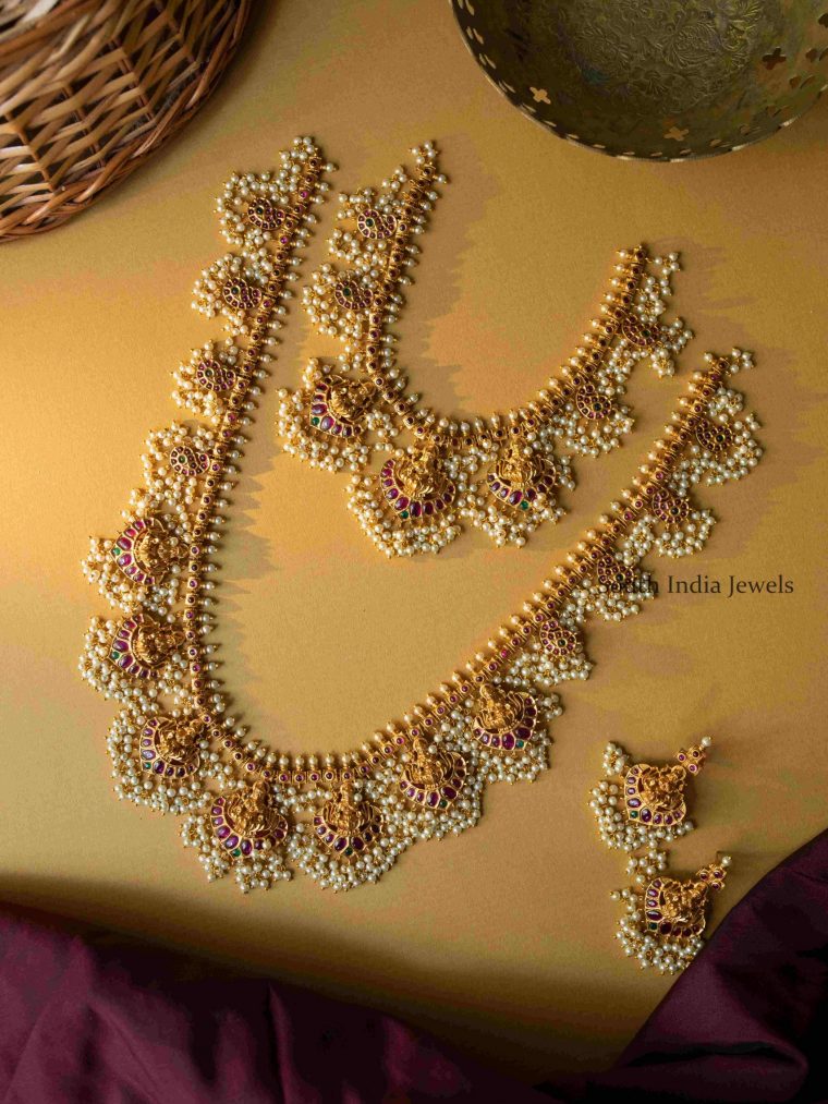 Bridal Lakshmi Guttapusalu Necklace and Haram