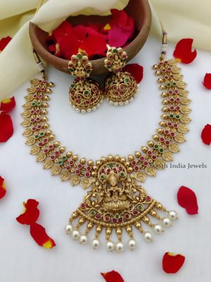 Classic Temple Design Lakshmi Necklace