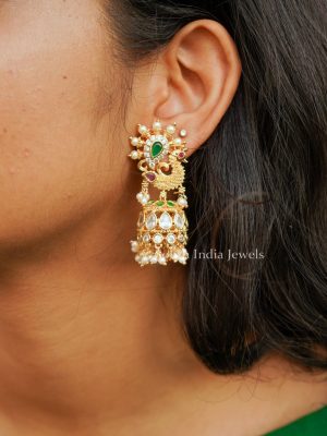 Elegant Peacock Design Jhumkas