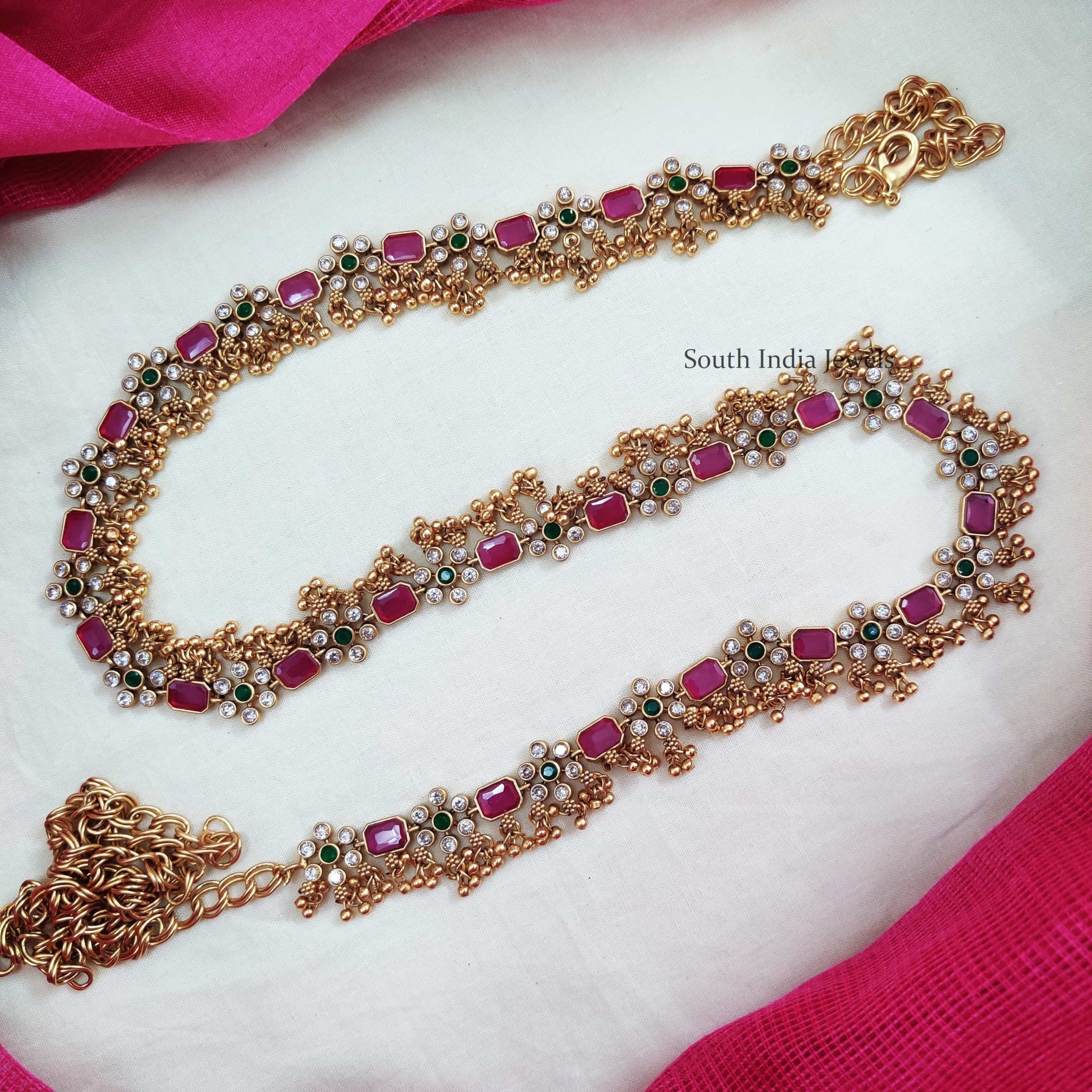 Gorgeous Gold Beads Bridal Hip Belts