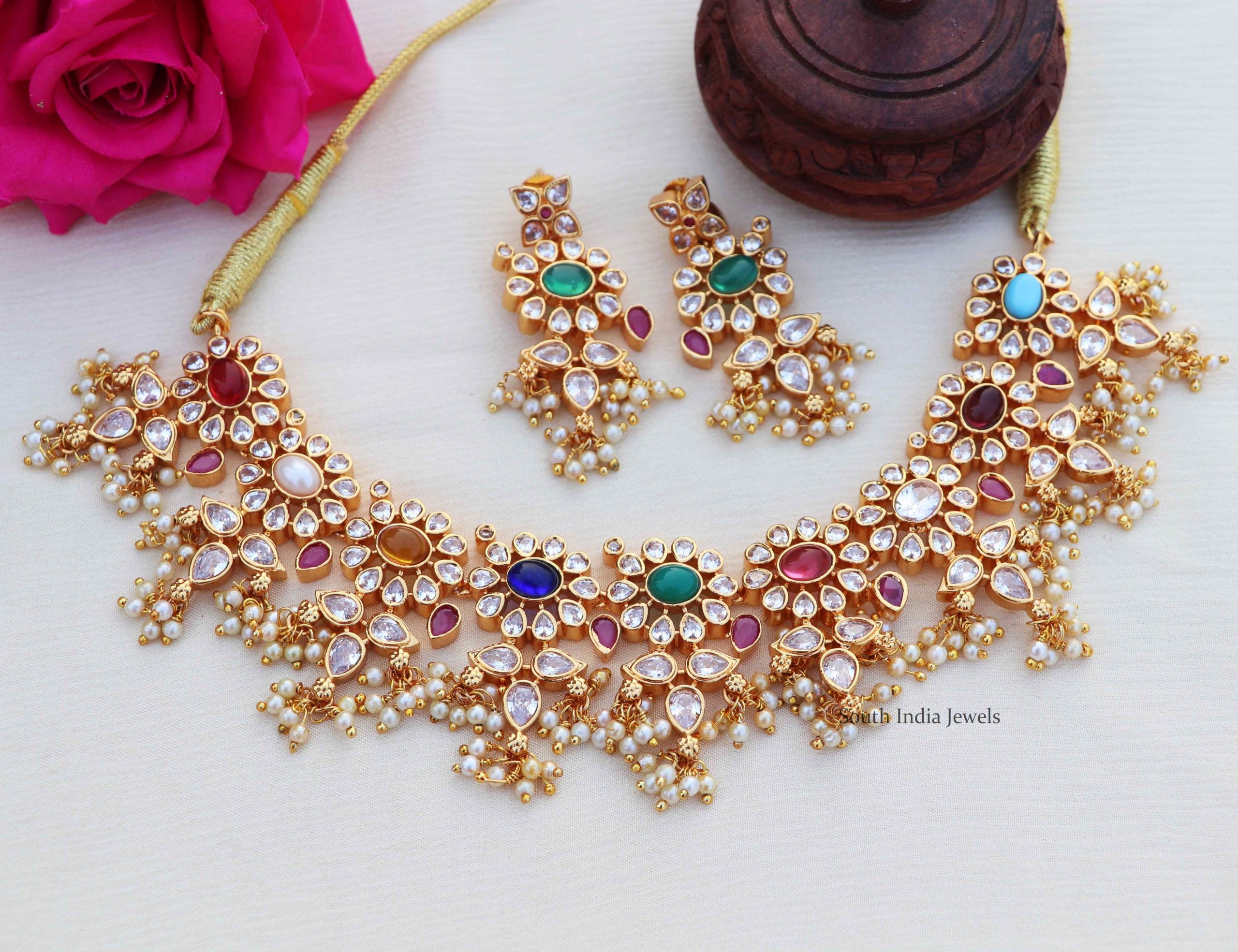 Gorgeous Navarathna Antique Necklace