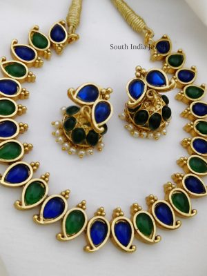Pretty Green & Blue Stone Necklace