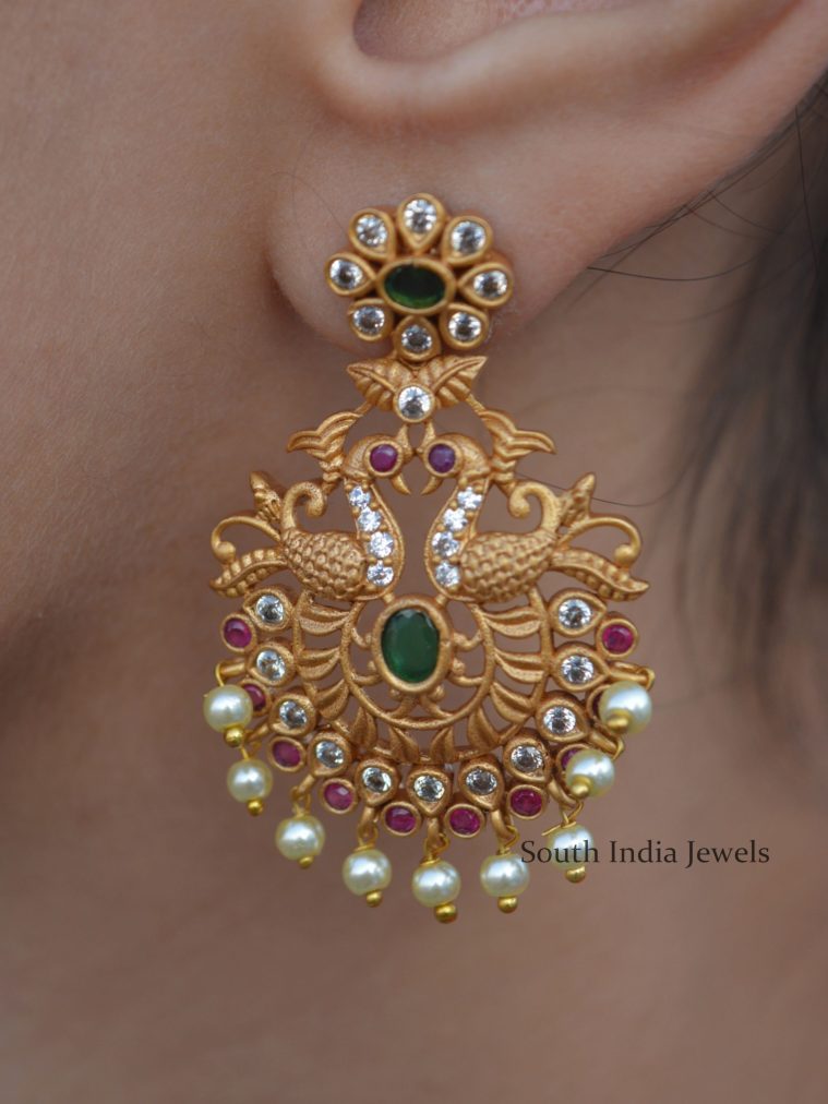 Stunning Peacock Design Earrings (3)