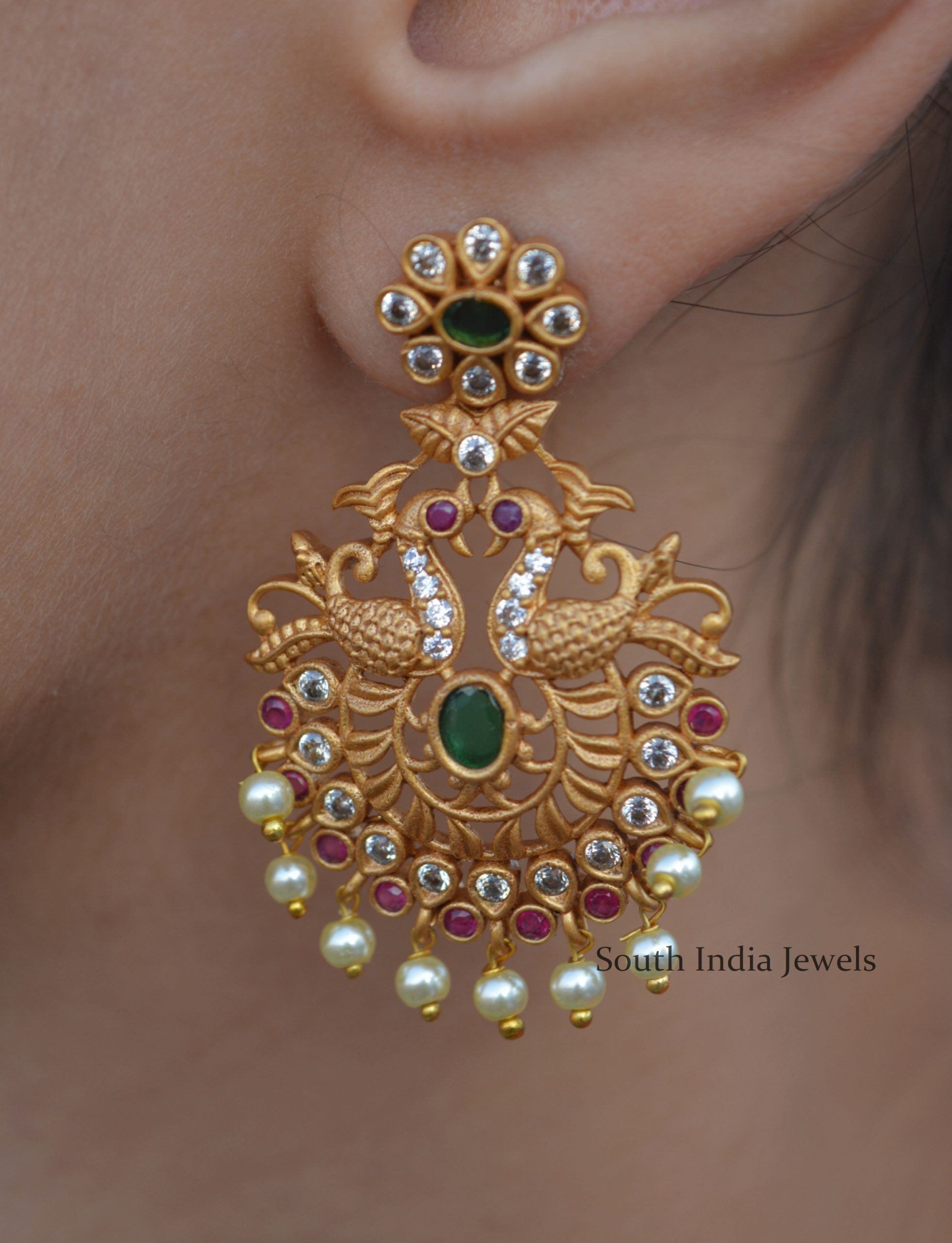 Stunning Peacock Design Earrings (3)