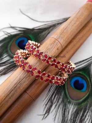 Traditional AD Red Stone Bangles