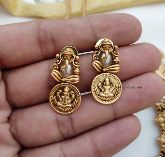 Traditional Ganesh & Lakshmi Coin Necklace