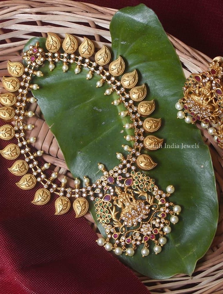 Traditional Mango Design Lakshmi Necklace