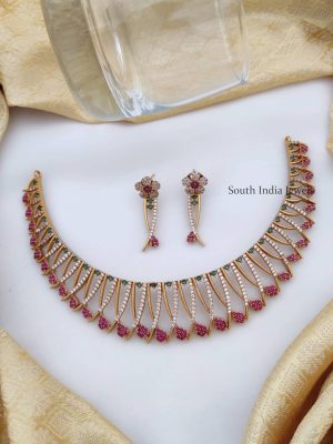 Traditional Multi Stone AD Necklace