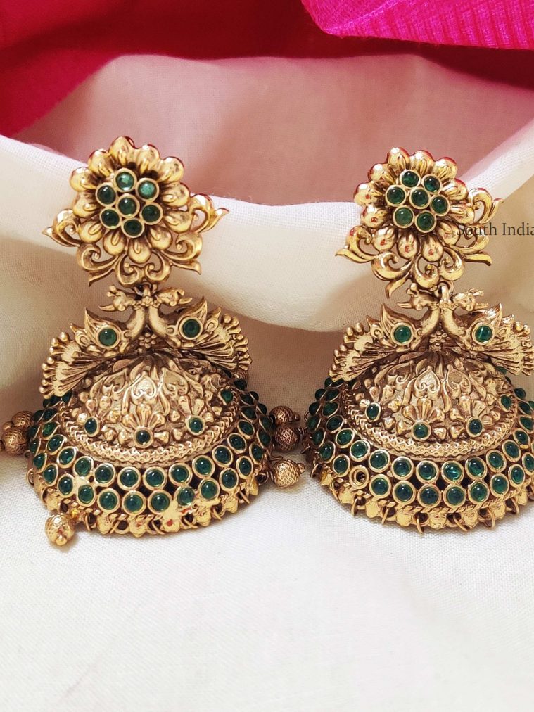 Trendy Floral Peacock Jhumka