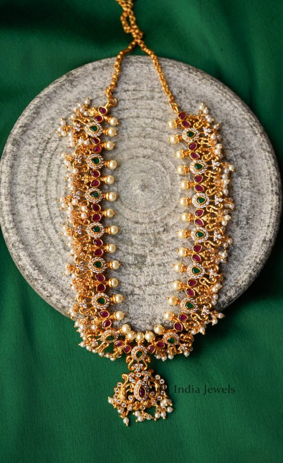 Trendy Matte Gold Petal Necklace