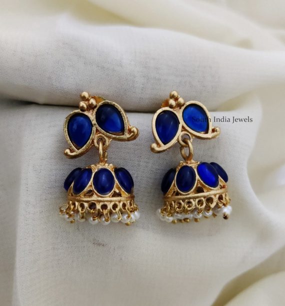 Trendy Royal Blue Stone Necklace (2)
