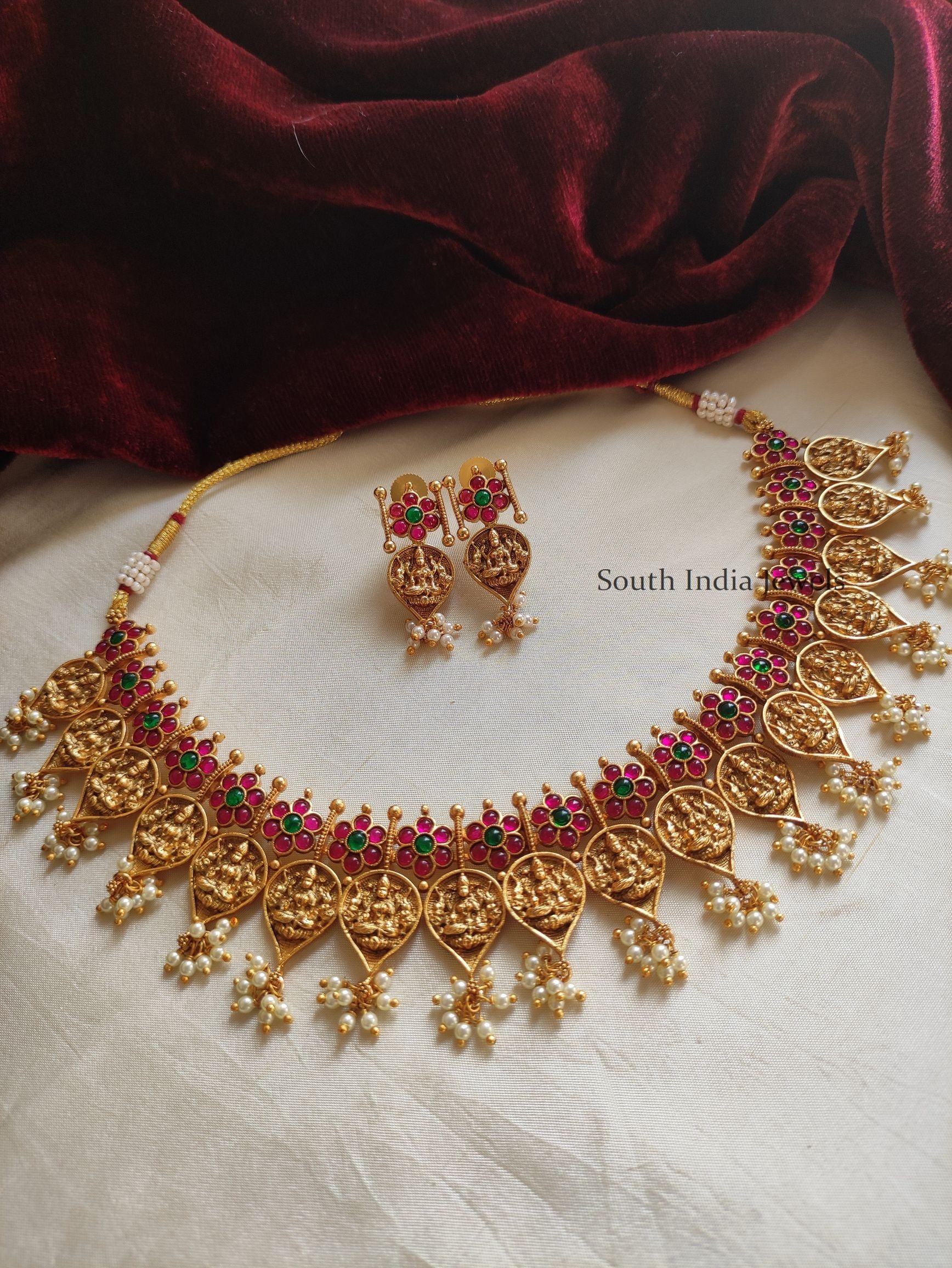 Unique Lakshmi Design Kemp Necklace