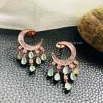 Beautiful Half Moon Rose gold Earrings