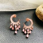 Beautiful Half Moon Rose gold Earrings