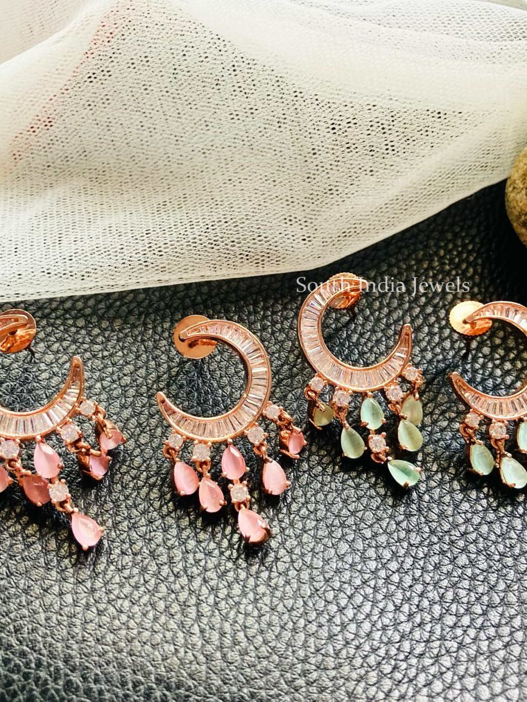 Beautiful Half Moon Rose gold Earrings