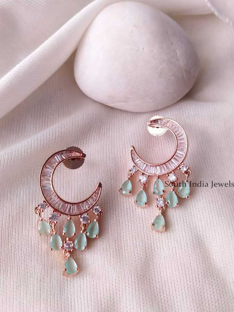 Beautiful Half Moon Rosegold Earrings