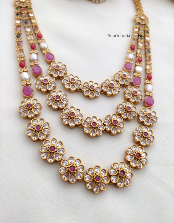 Beautiful Layered Navarathna Necklace