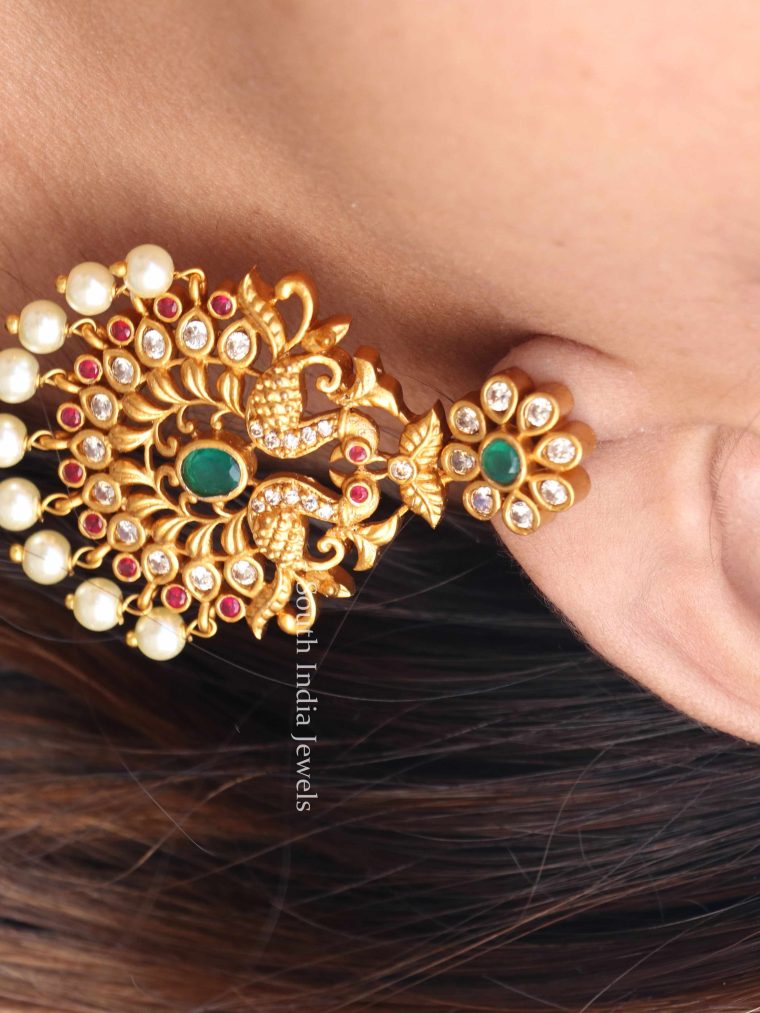 Beautiful Peacock Design Earrings (2)