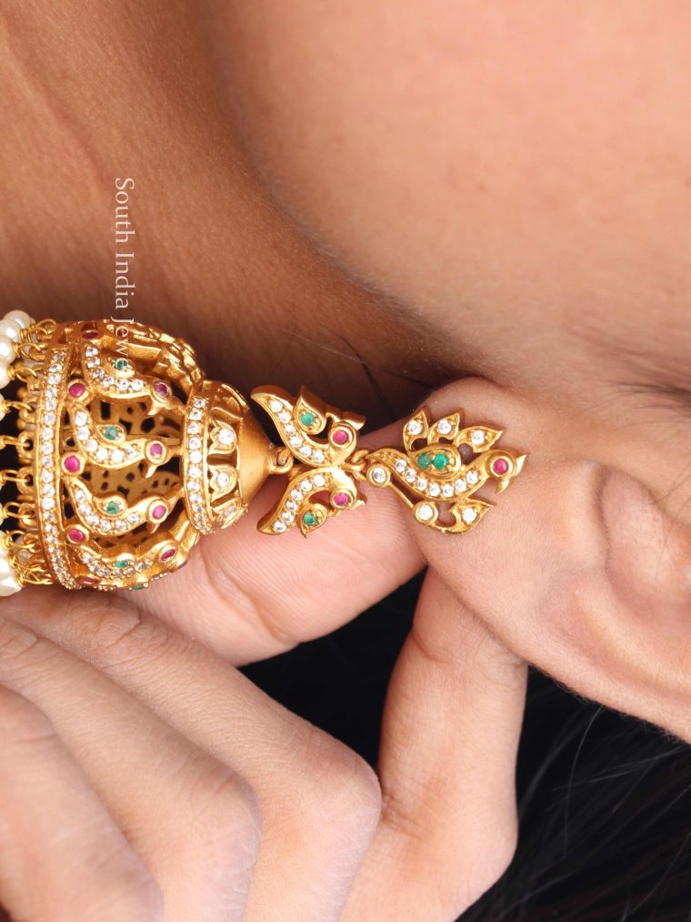Beautiful Peacock Design Jhumkas (2)