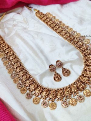 Classic Lakshmi & Peacock Design Haram (2)