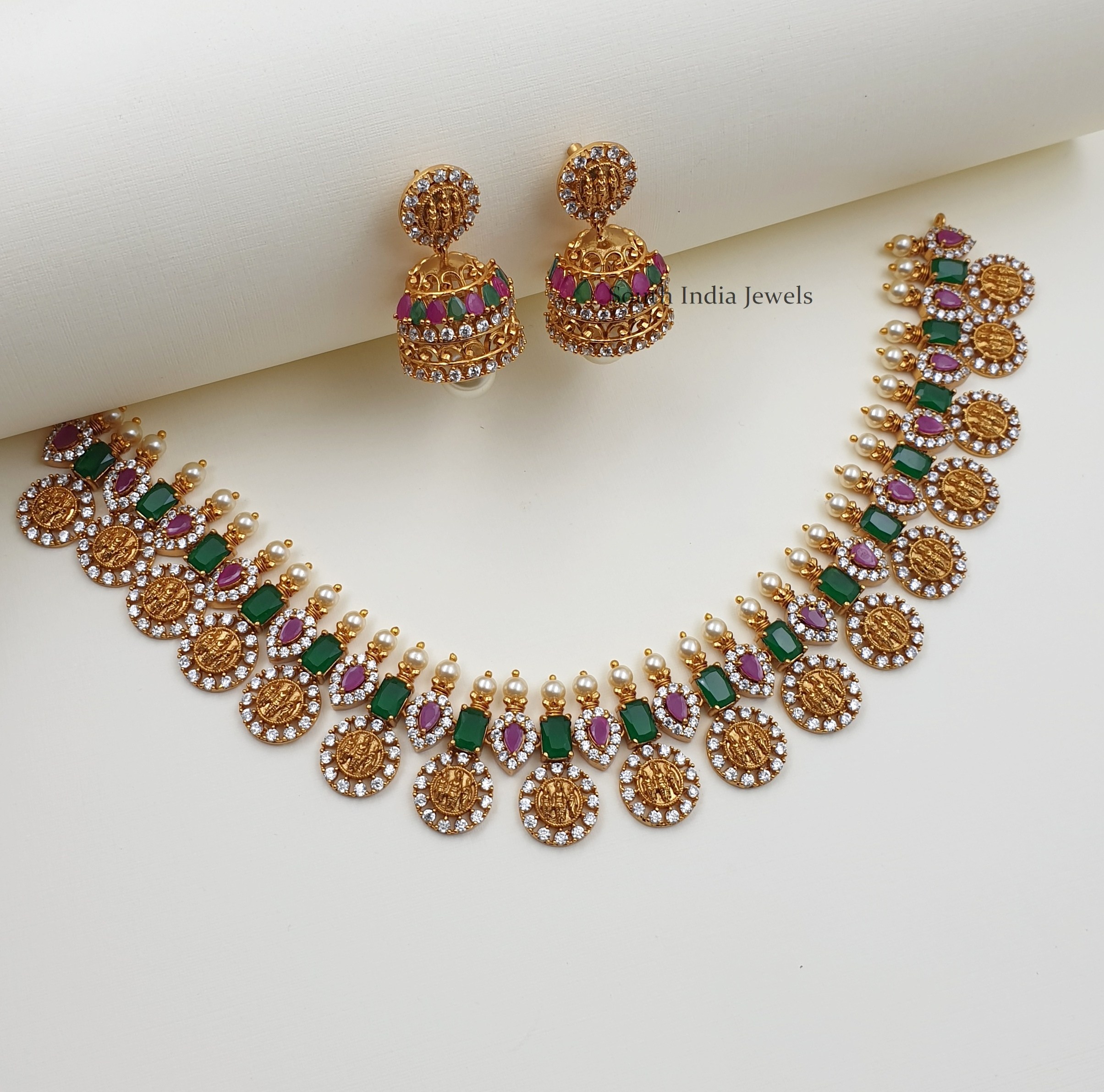 Classic Ramparivar Multi Stone Necklace (2)