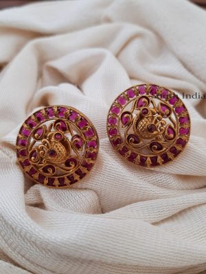 Elegant Peacock Design Earrings