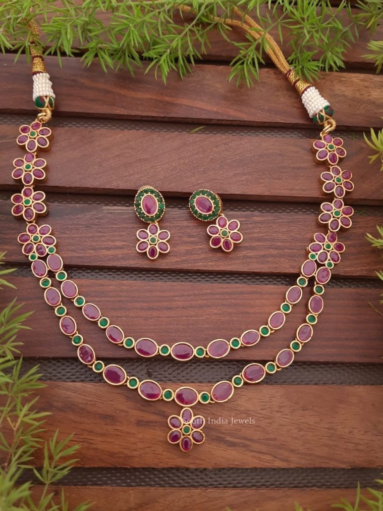 Elegant Ruby Layered Necklace