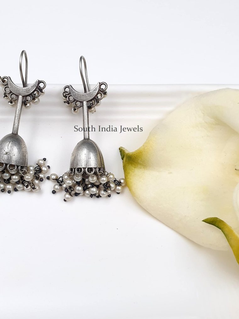 German Silver Statement Jhumka