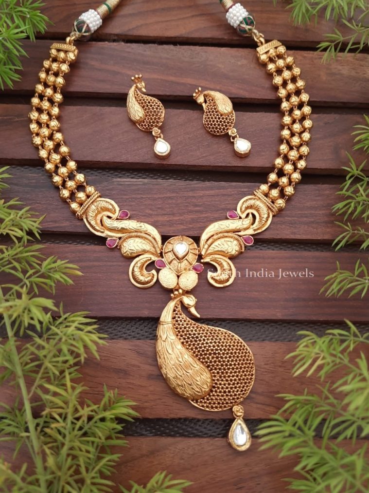 Gorgeous Nagasi Peacock Necklace