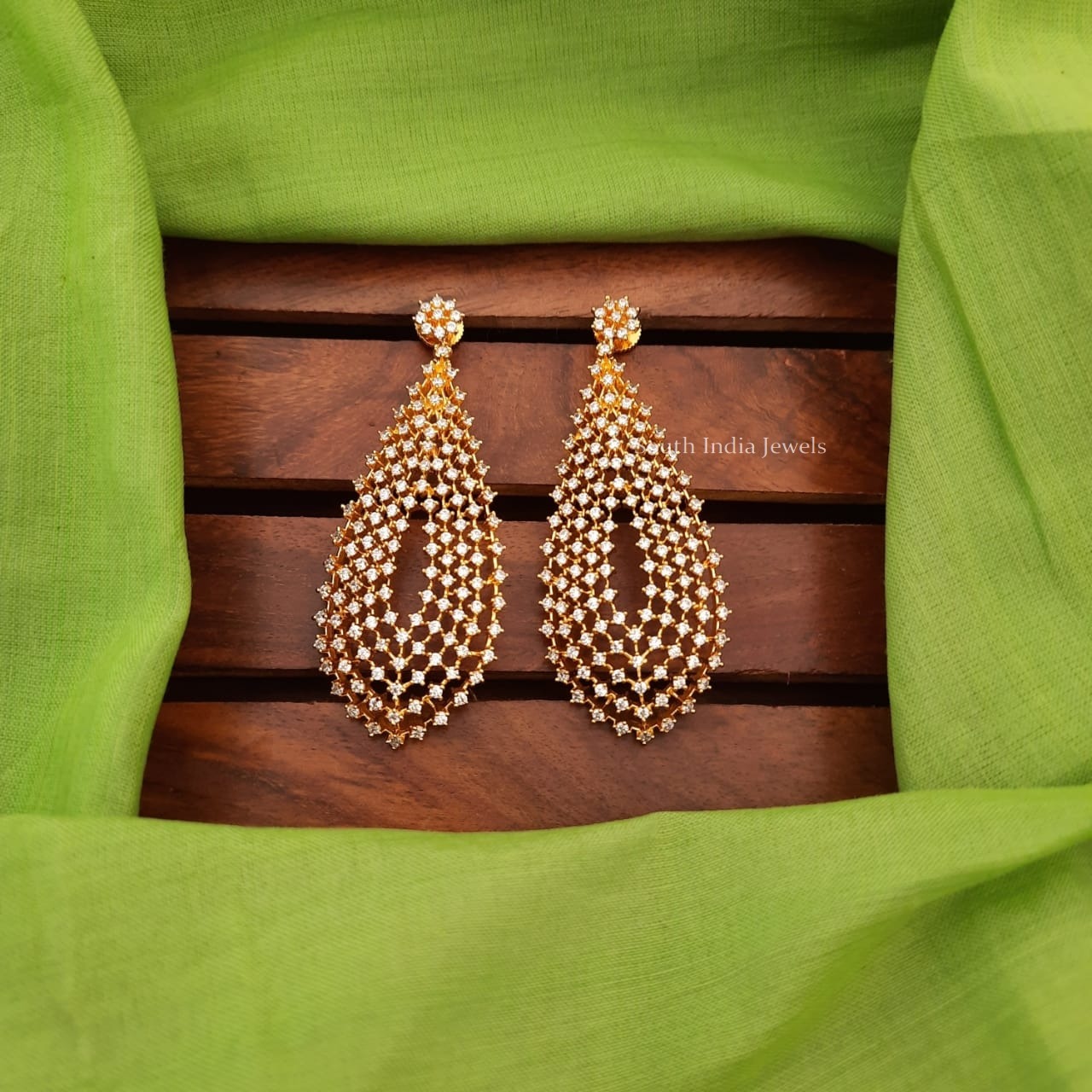 Pretty Design CZ Stone Earrings (2)
