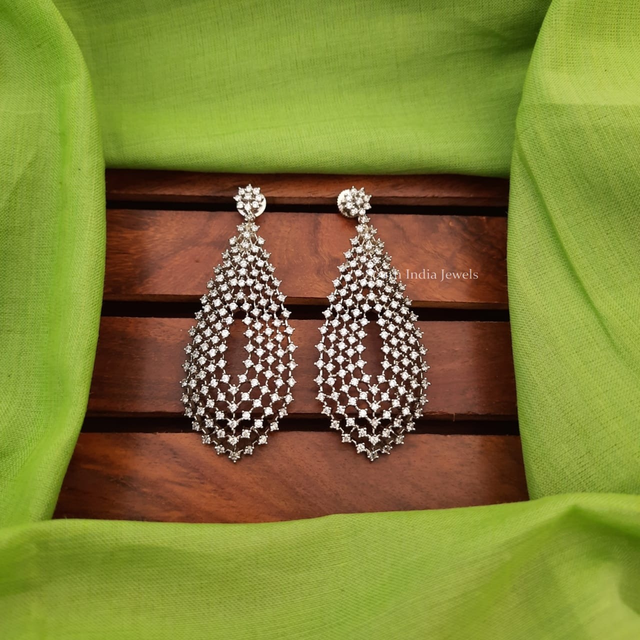 Pretty Design CZ Stone Earrings (3)