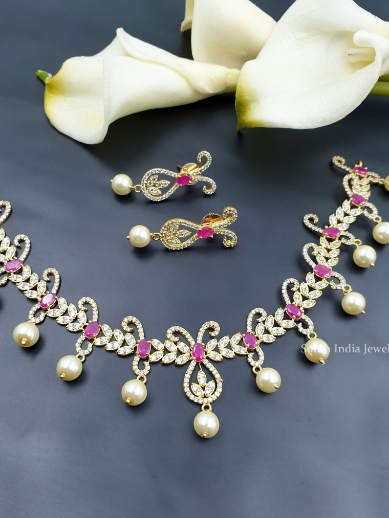 Pretty Design CZ Stone Necklace (3)