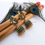 Pretty Peacock Design Jhumkas