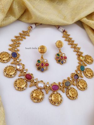 Temple Lakshmi Navarathna Necklace (3)