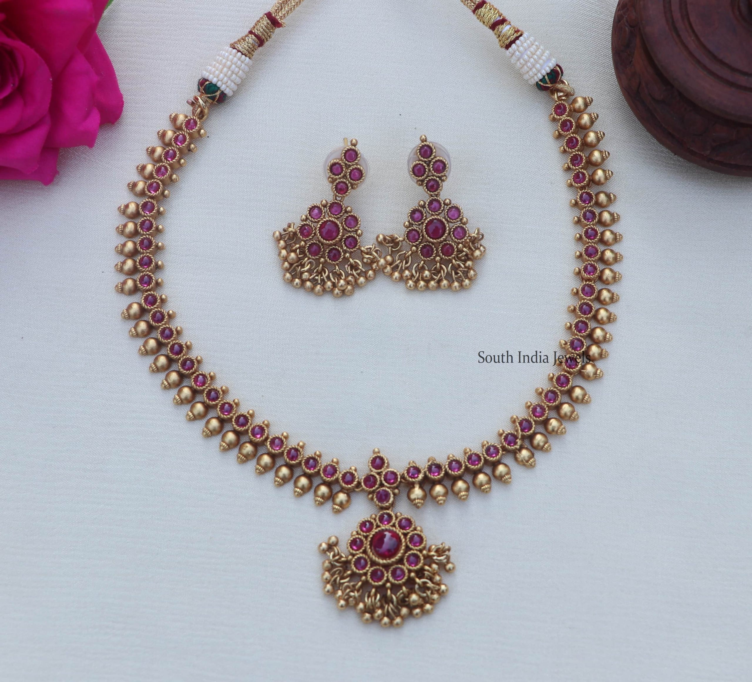 Traditional Gold Finish Necklace