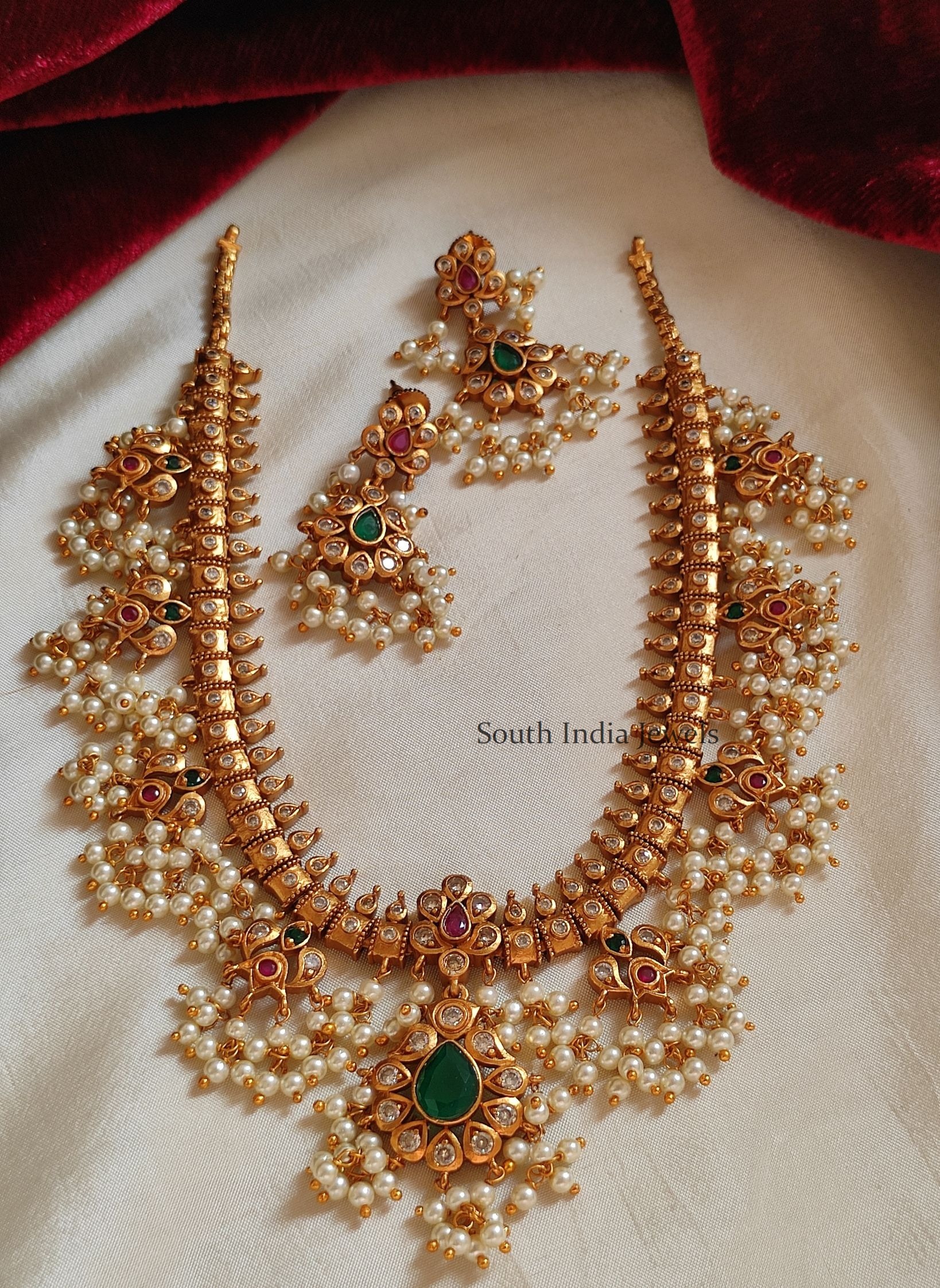 Traditional Guttapusalu Necklace - South India Jewels