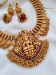 Traditional Lakshmi Matte Finish Necklace (2)