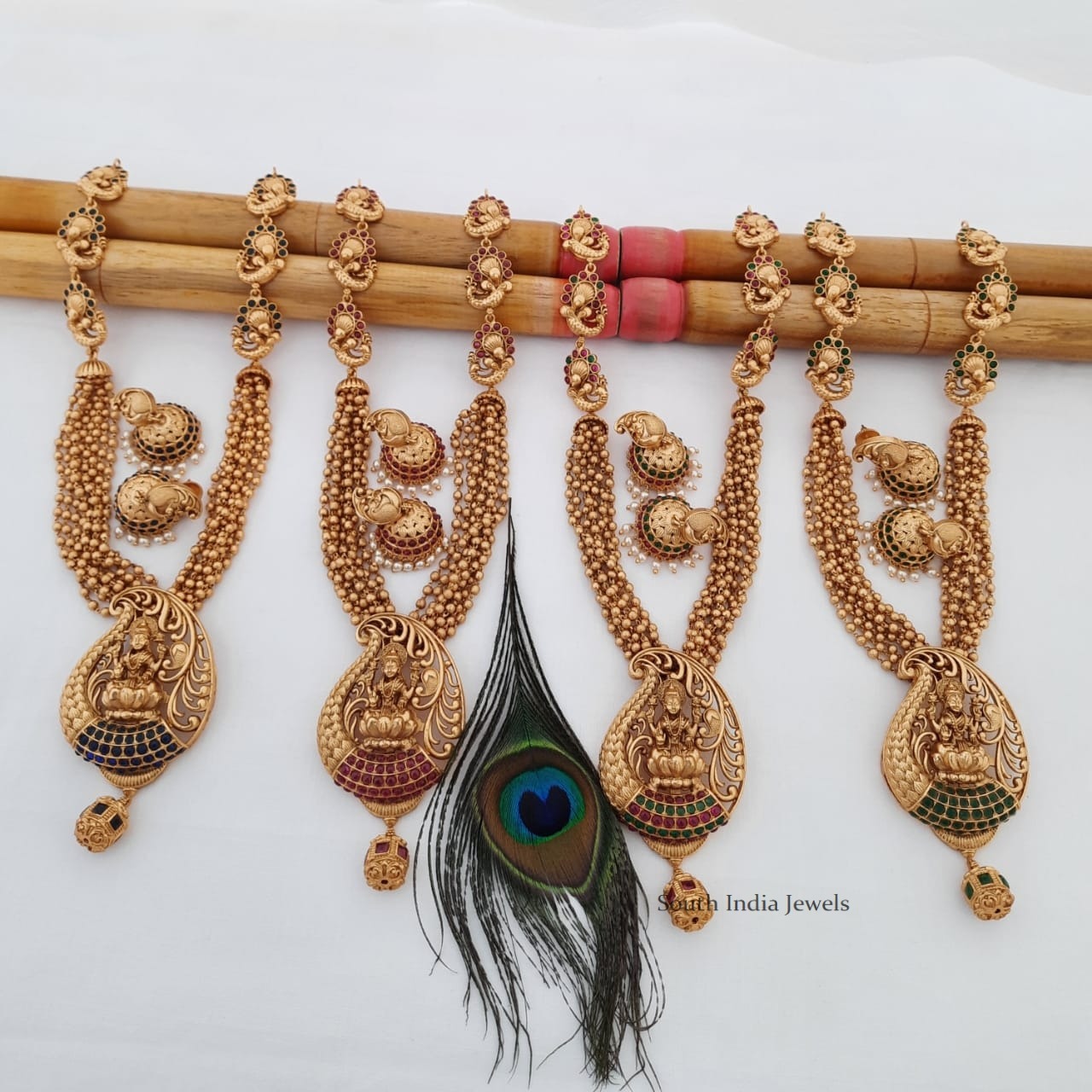 Traditional Lakshmi & Peacock Design Haram (2)
