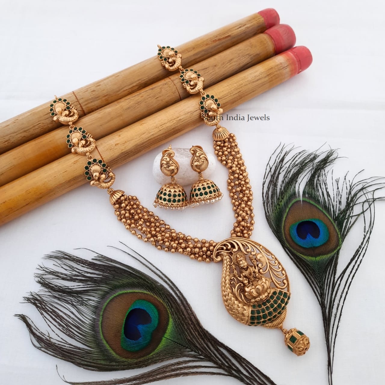 Traditional Lakshmi & Peacock Design Haram (5)