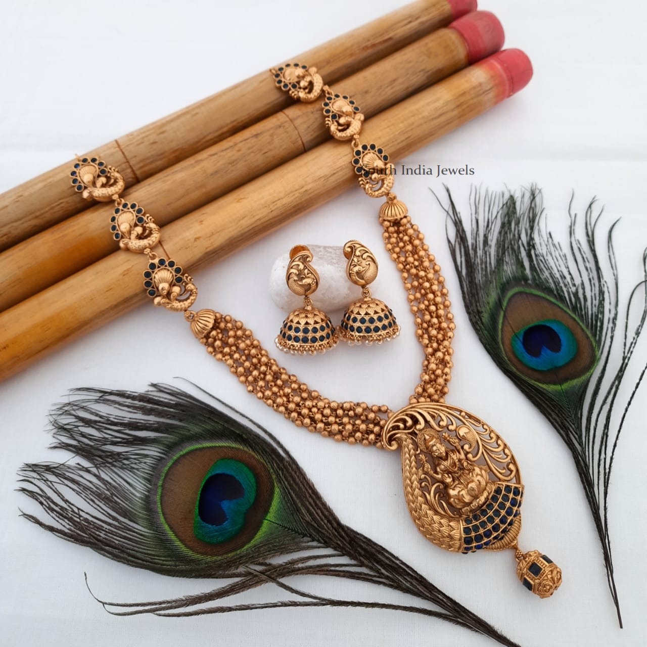 Traditional Lakshmi & Peacock Design Haram