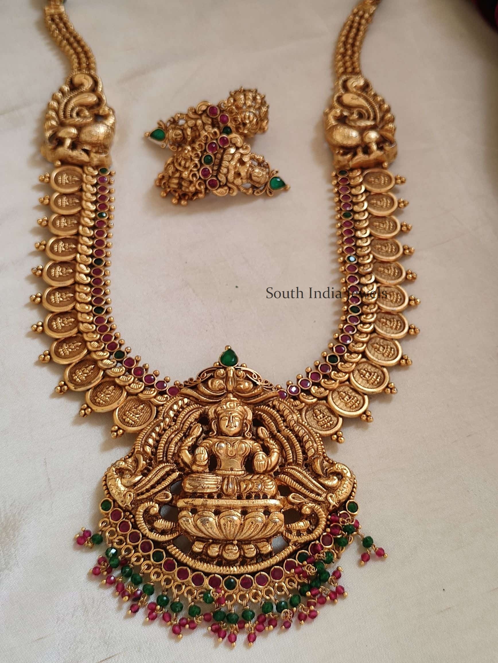 long haram with lakshmi pendant