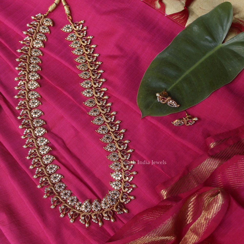 Traditional Multi Stone Maang Haram - South India Jewels