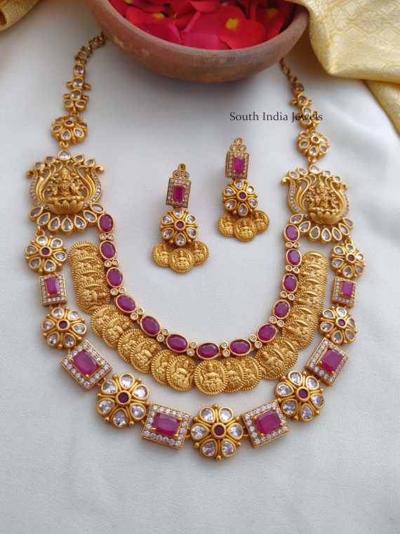 Two Layer Lakshmi Necklace - South India Jewels